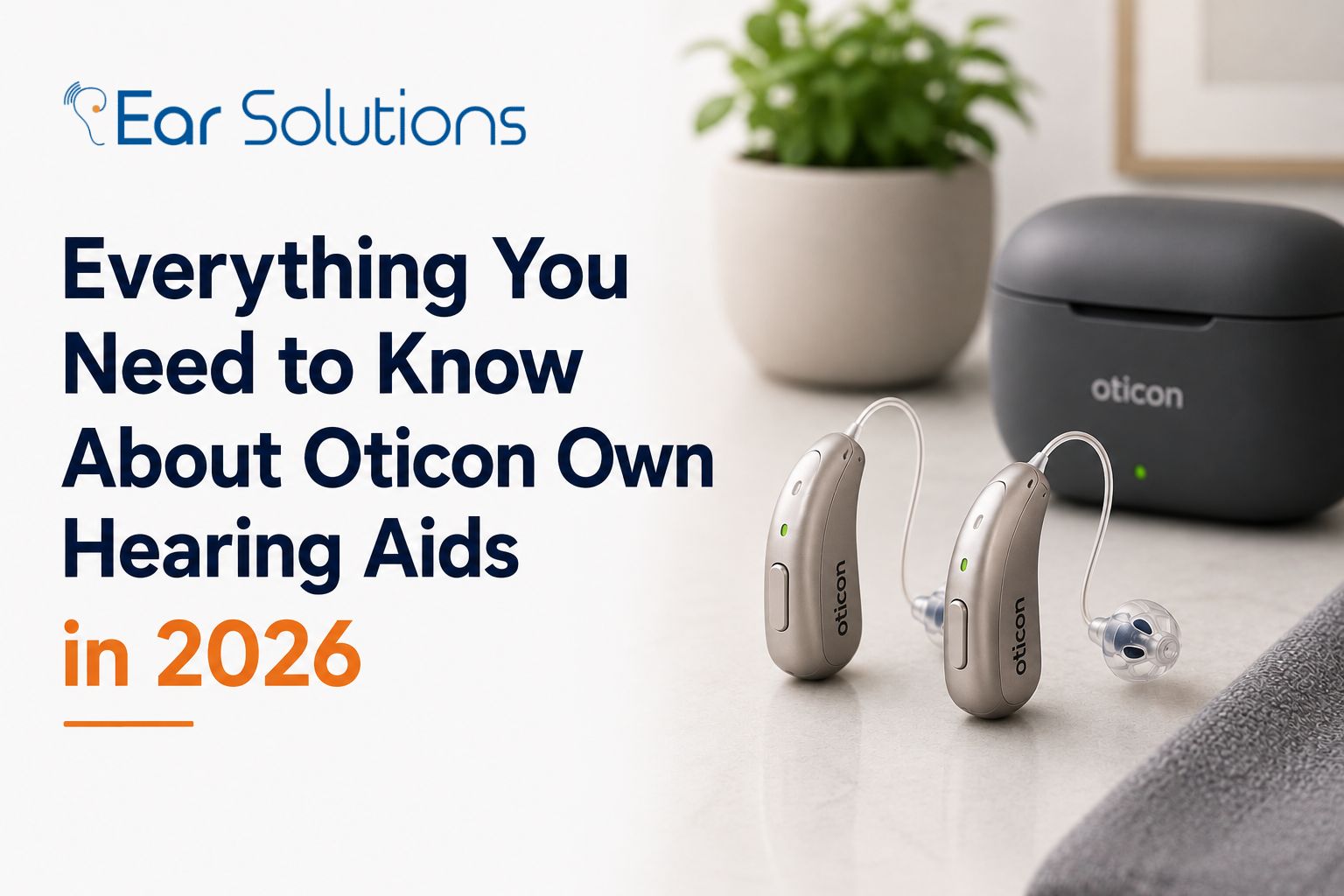 The Oticon Own is Oticon's custom hearing aid line, built to sit inside the ear rather than behind it. One of the most practical Oticon Own features is the rechargeable ITE version.